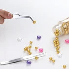 Изгиб Прямой пинцет для бровей Пинцет для бусин Нержавеющаясталь Щипцы Зажим конфеты сахара посыпка для цветов из мастики инструменты для украшения торта