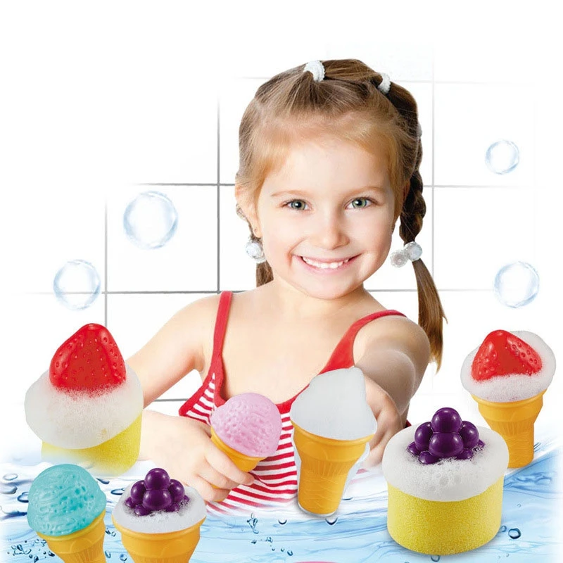 Игрушки для ванны малышей пенообразователь ванна мороженое пузырь ролевый торт