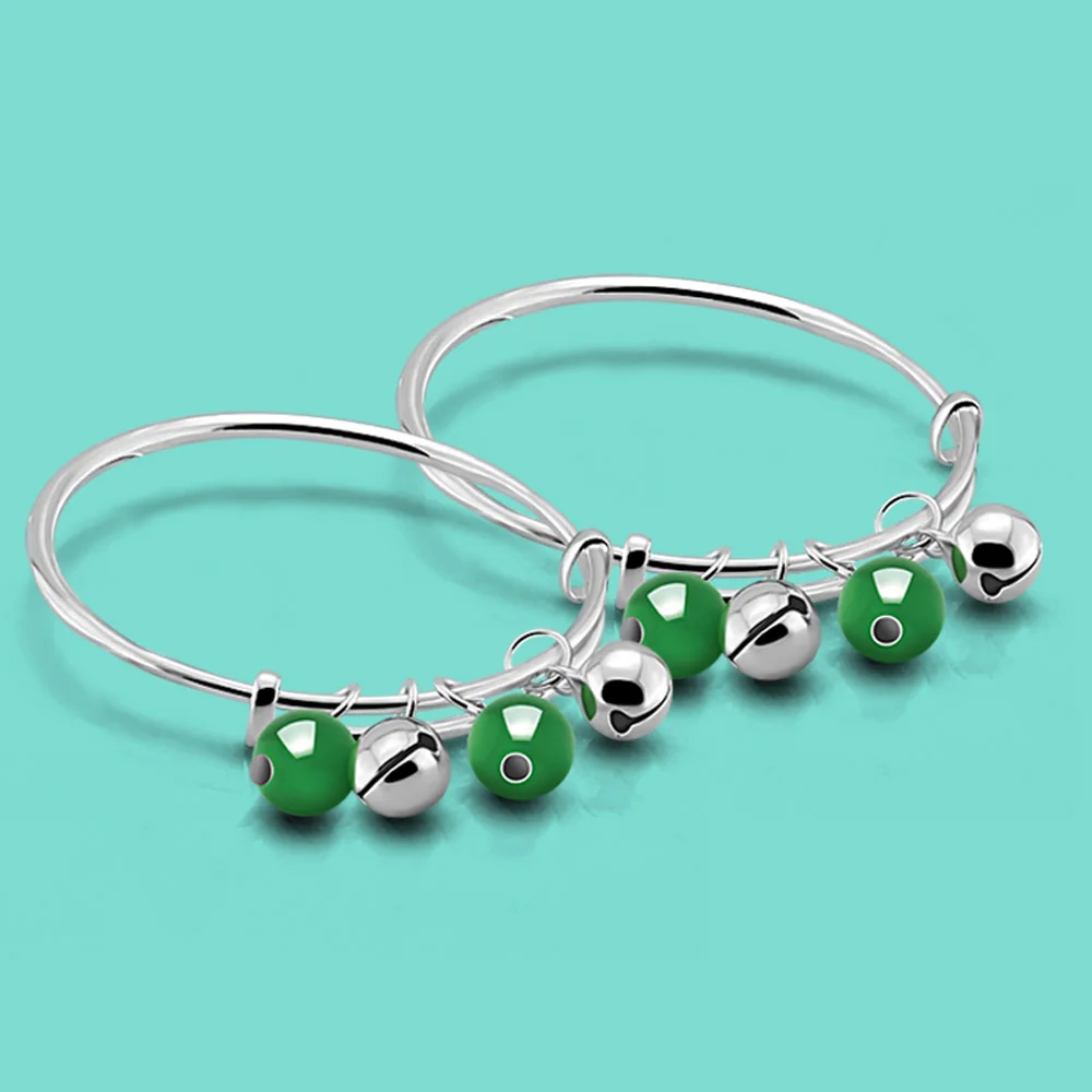 Детский серебряный браслет в китайском стиле из чистого серебра 925 пробы простой