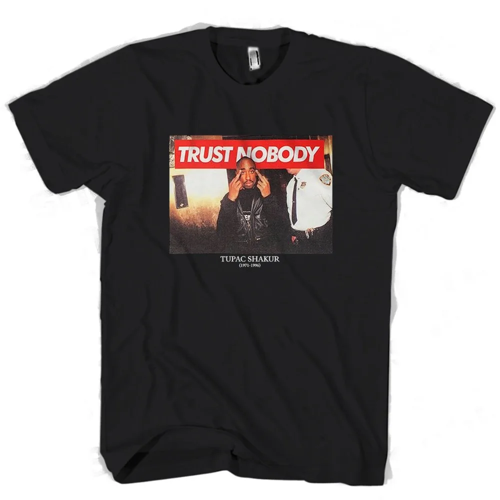 Тупак 2Pac Shakur Me Against The World Trust Nobody Graphic Man 2019 последние мужские футболки с модным