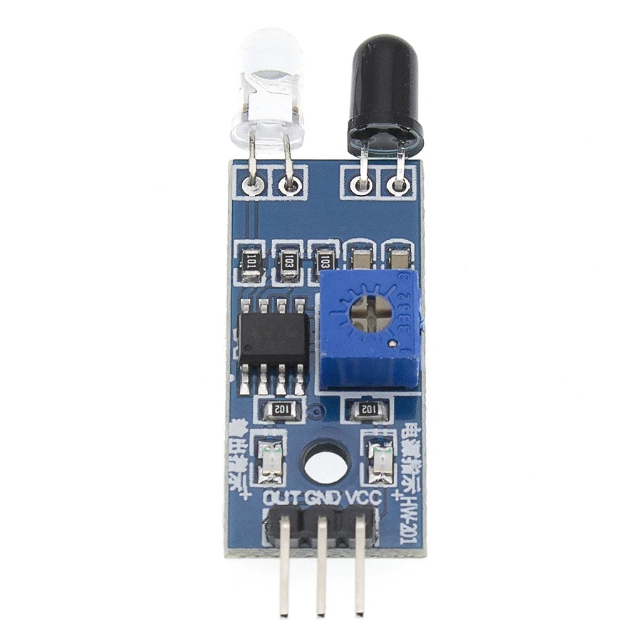 Инфракрасный модуль датчика обхода препятствий для arduino умный автомобильный