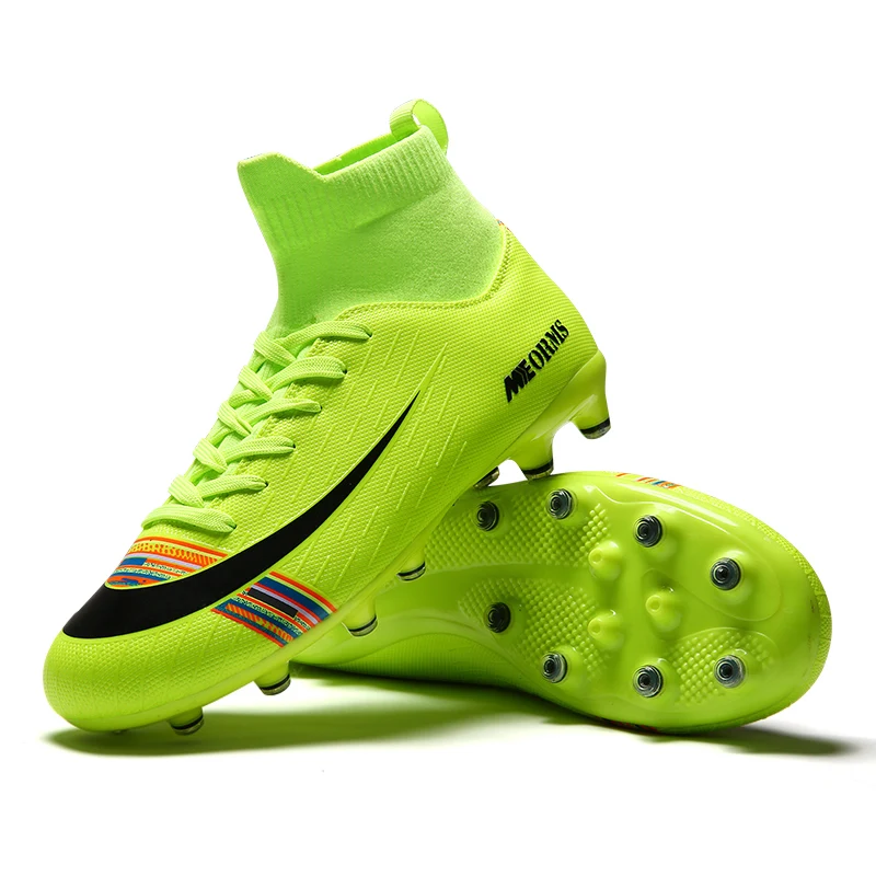 Супертонкие футбольные ботинки с высоким берцем бутсы мужские домашние