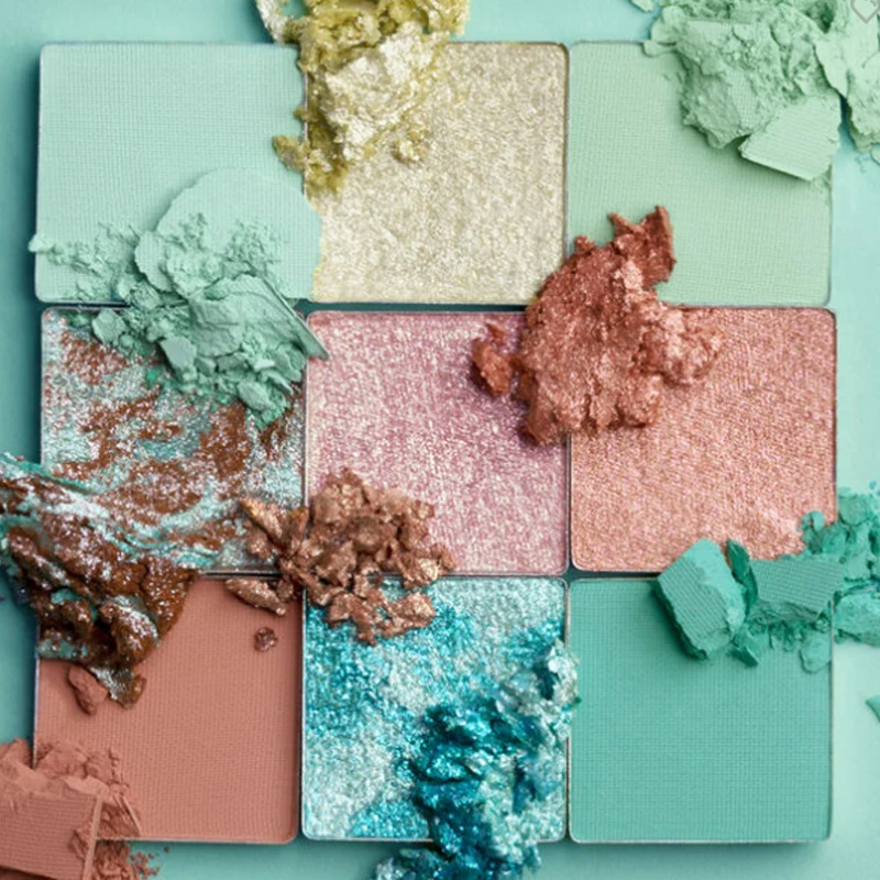 

Portable 9 Colors Eyeshadow Palette Warm Pigmented Waterproof Eye Shadow Blend Daily Makeup Palette MH88