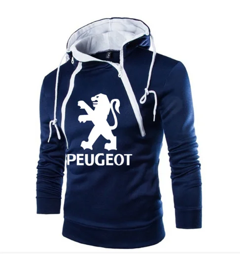 

New 2020 Hoodies Men for Peugeot Car Logo Printed Casual Fashion Men Pullover Male pullover jacket with hat