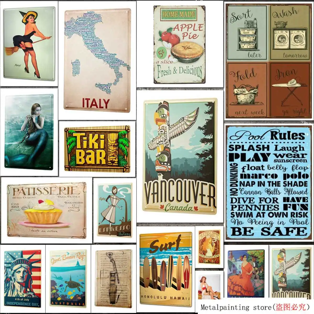 Винтажный жестяной настенный ретро постер для паба и бара|Таблички знаки| |