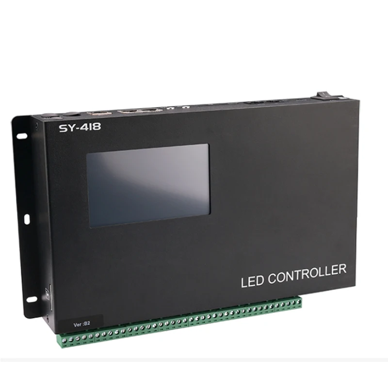 

SY-418-B2 Screen Touch Musical Controller DMX to SPI AC100V- 240V 8 channels DMX512 Programmable Digital Led Controller