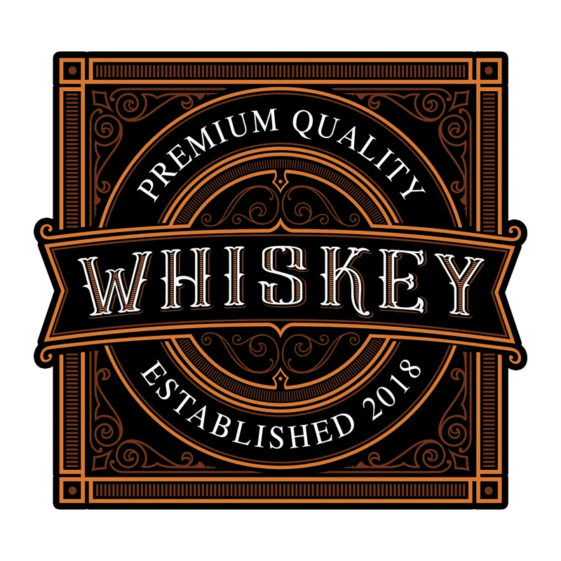 

Interesting Retro Style Vintage Whiskey Label Badge Motorcycle Sticker PVC Decal