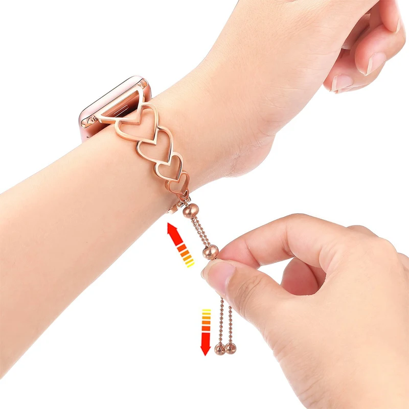 

Strap for Apple watch band 44mm 40mm iwatch band 42mm 38mm metal women bracelet for apple watch 6/5/4/3/2/1/SE Accessories