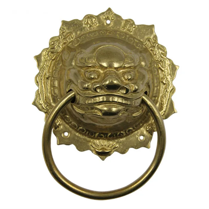 Ручка молоток для дверей медное чудовище ручной работы антикварная мебель в