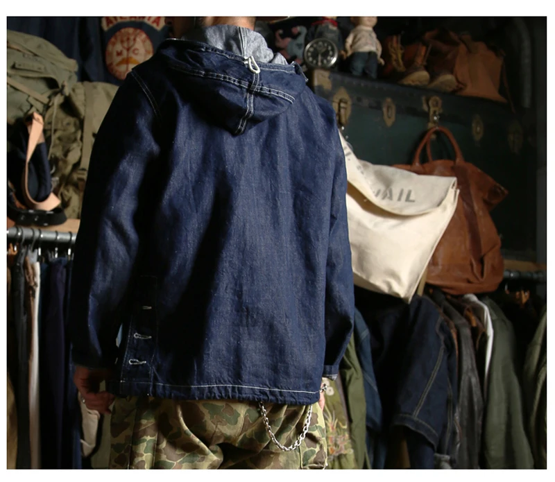 Винтажный Bronson 1930s USN Dungaree Smock Submariner пуловер парка свободная посадка