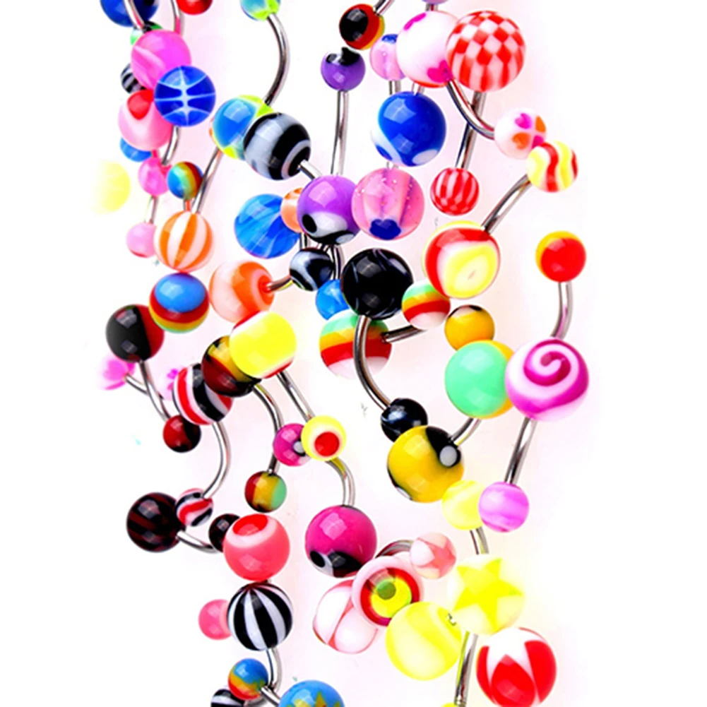 Горячая Распродажа! 30 шт. кольца для пупка цветные красивые пикантные пупок