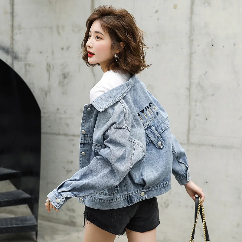 

2021 Spring And Autumn New Denim Jacket Women's Short Loose Casual Top Fashion Versatile Jacket