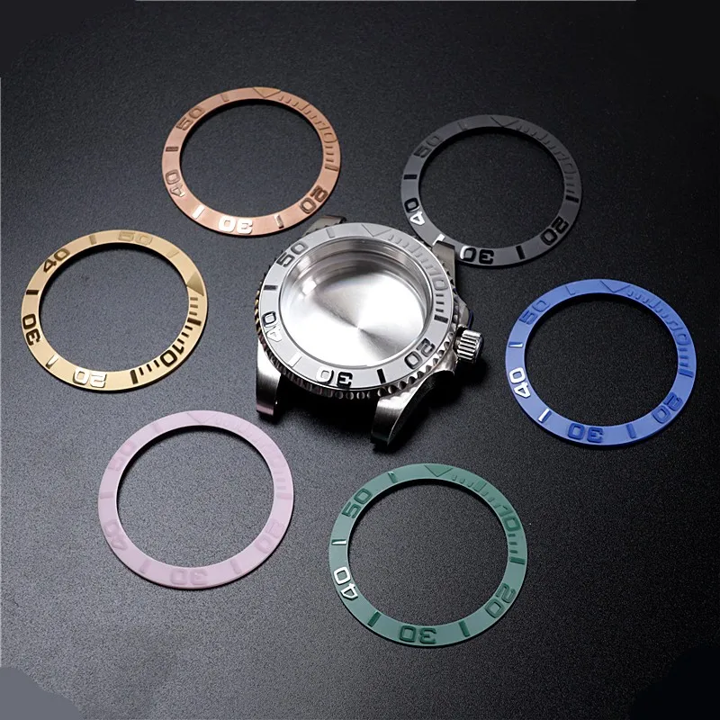 40mm Yacht-master Sapphire Glass Stainless Steel Case For Seikoskx007 009 Nh35 Nh36 8215 2836 Movement Watch Case Modification