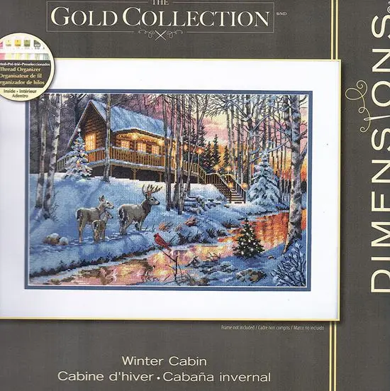 

6-MM Mouse avatar Counted Cross Stitch Kit Cross stitch RS cotton with cross stitch DIM 08976 Winter forest house