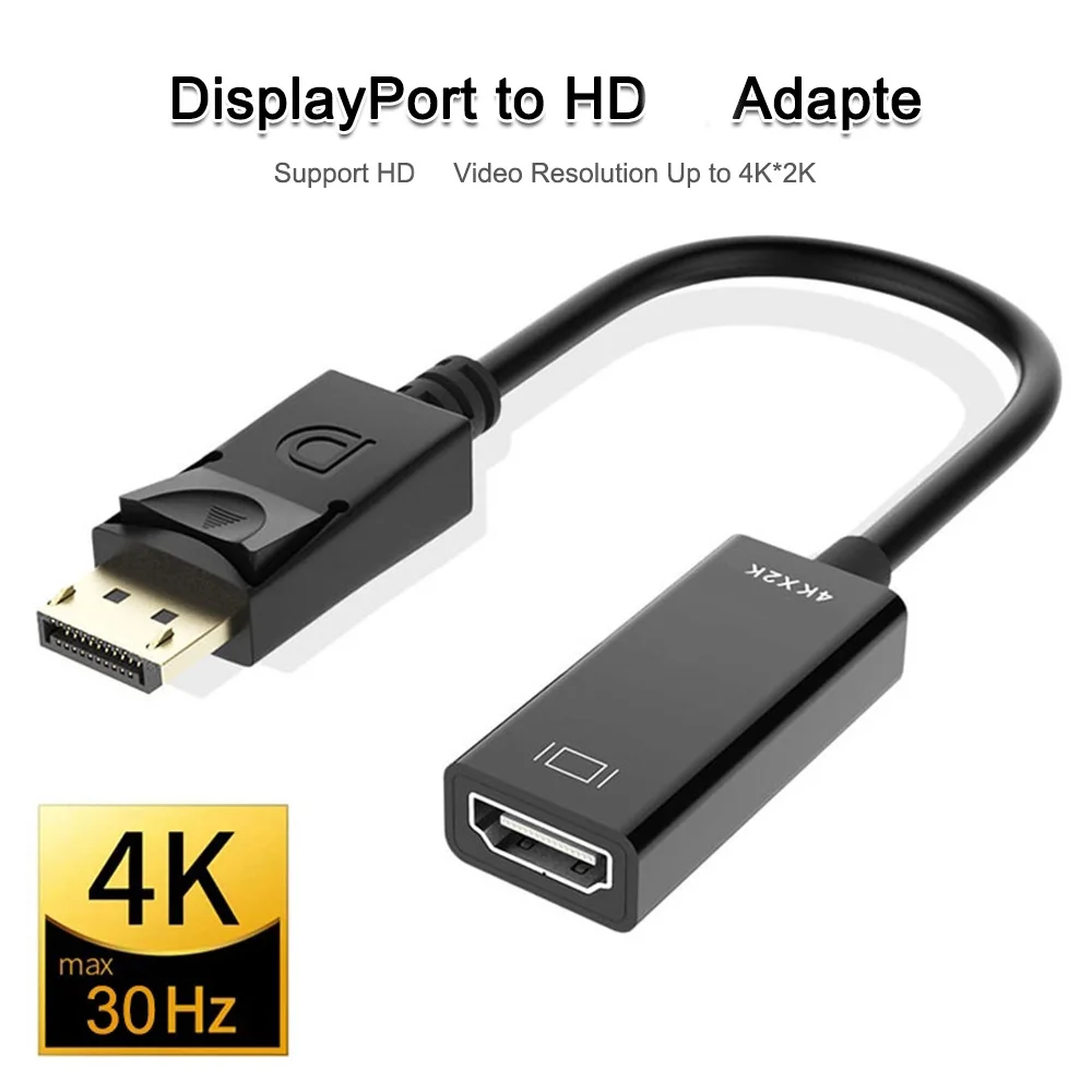 

DisplayPort to HDMI-Compatible Adapter 4K Male To Female DP To HDMI-Compatible Cable Converter Adaptor For Projector Laptop