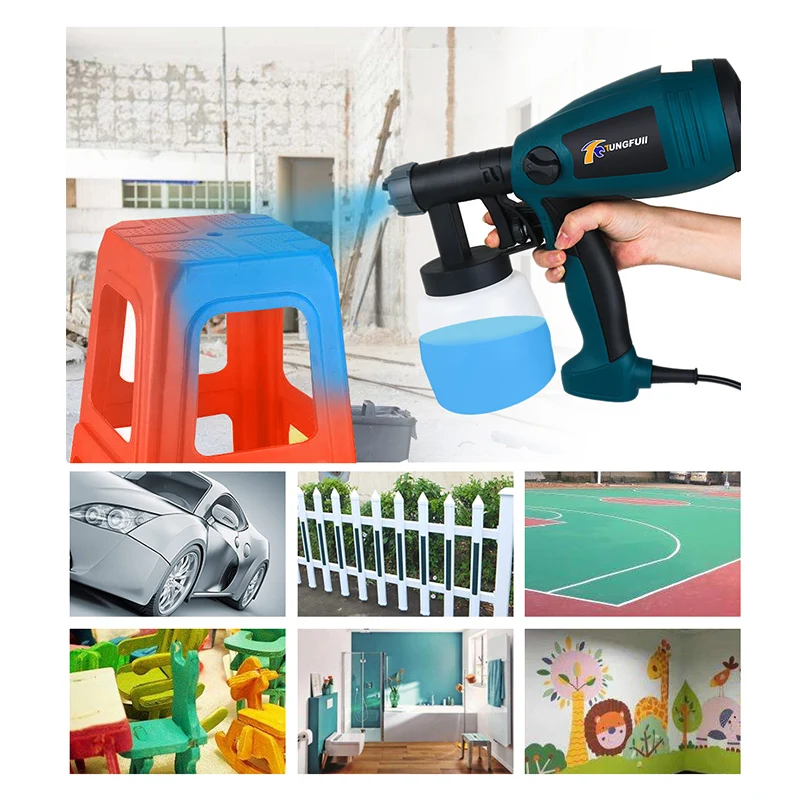 Пистолет распылитель краски безвоздушный с покрытием из стали для