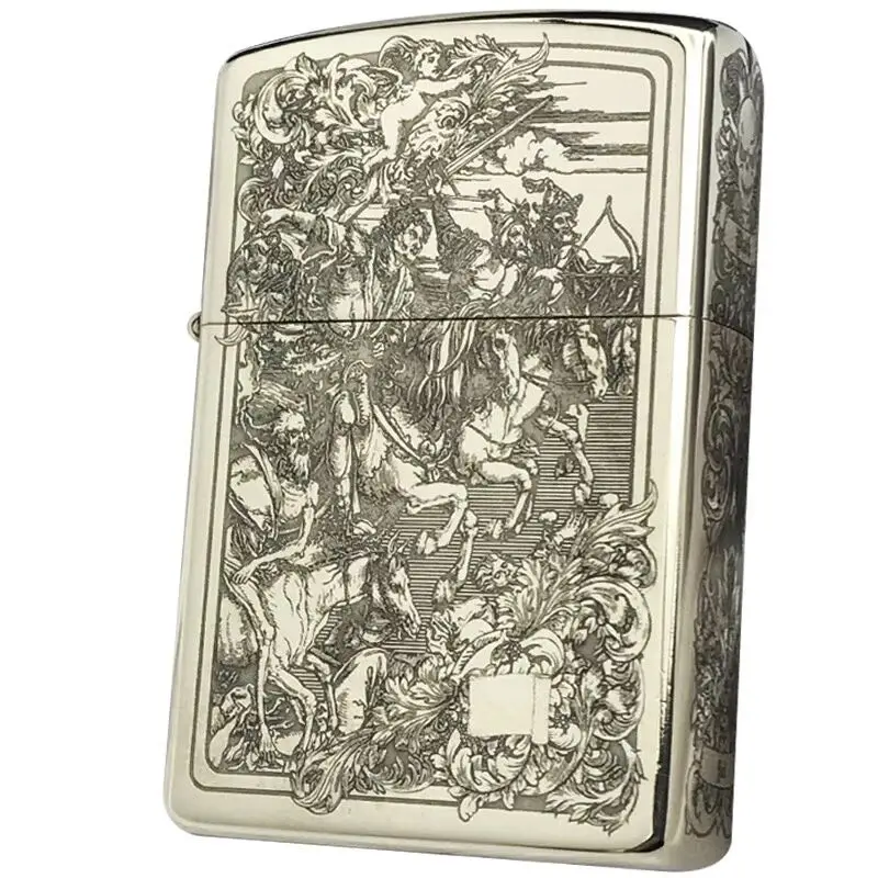 

Zorro Apocalypse Four Knights kerosene exquisite hand-carved storm wheel cover gasoline lighter