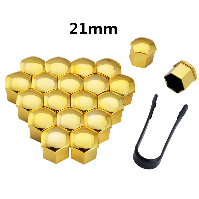 gold-21mm Автомобильная крышка гайки колеса шины винт ступицы крышка 17/19/21 болт-протектор для Ford Shelby SYNus King GTX1 Фристайл Fairlane Экваториальная BA - Название цвета: gold-21mm