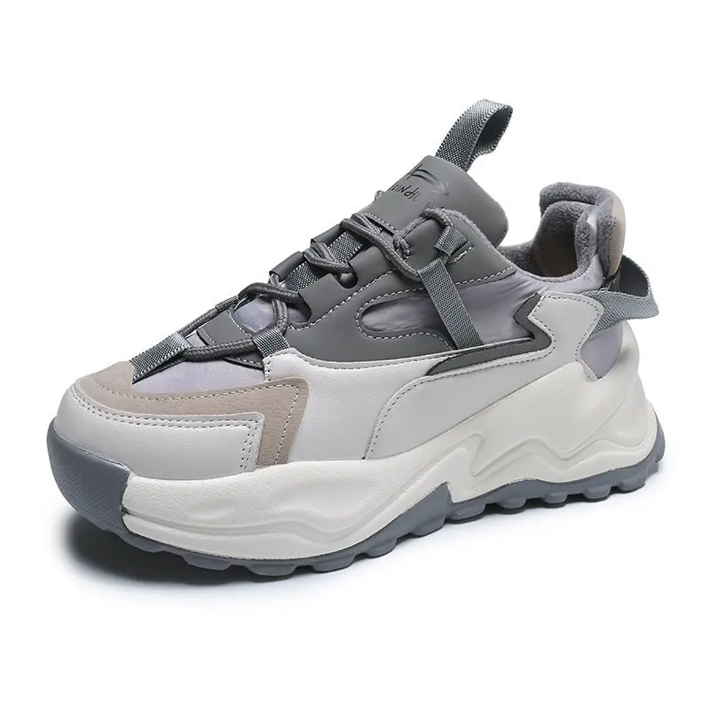 

2021New Fashion Chunky Sneakers Women Platform Heels Creepers Moccasins Flats Vulcanized Women Shoes Tenis Feminino