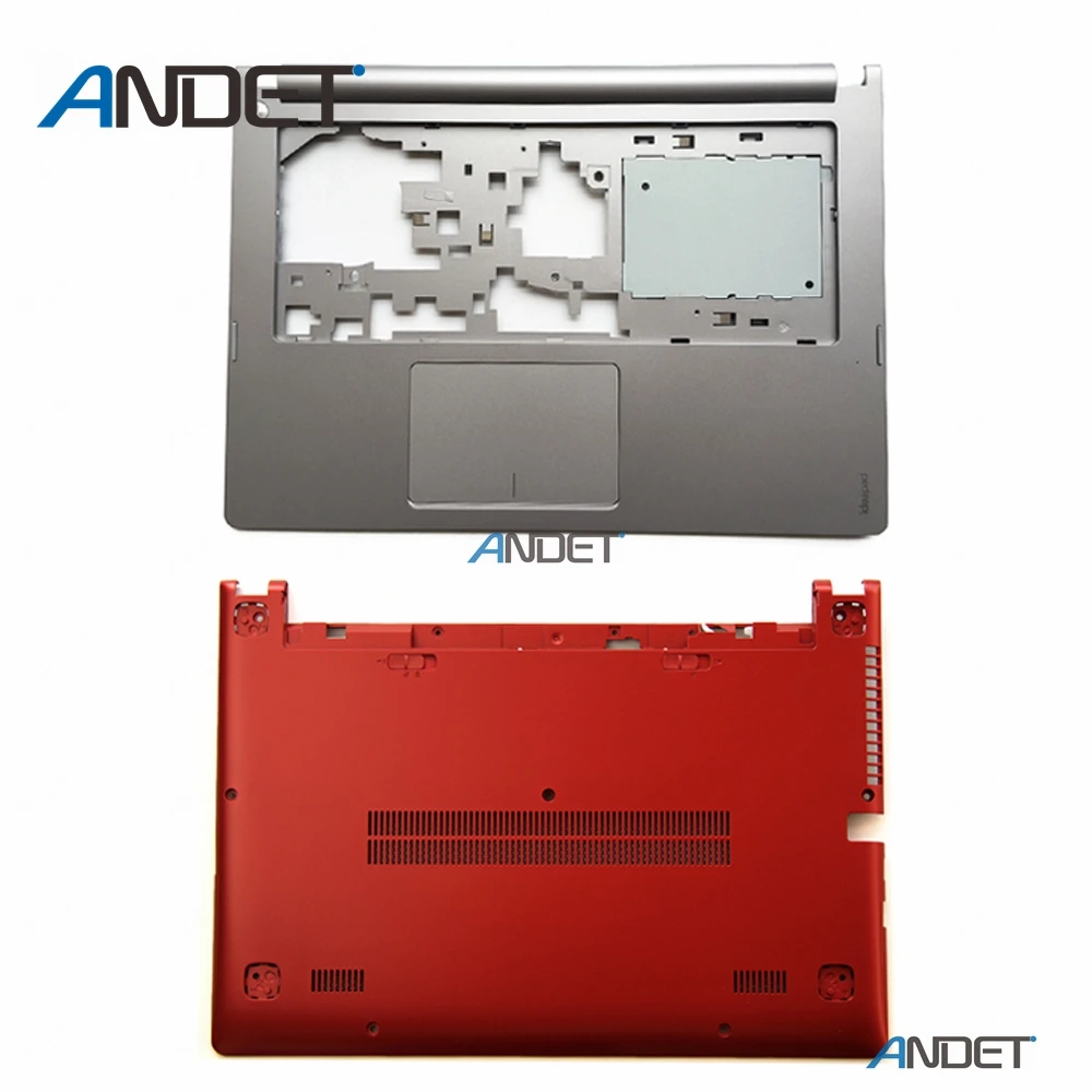 Silver Red Чехол для lenovo Ideapad S400 S405 S410 S415 S435 S400U S40-70 M40 с подставкой+ Нижняя крышка с тачпадом - Цвет: Silver Red