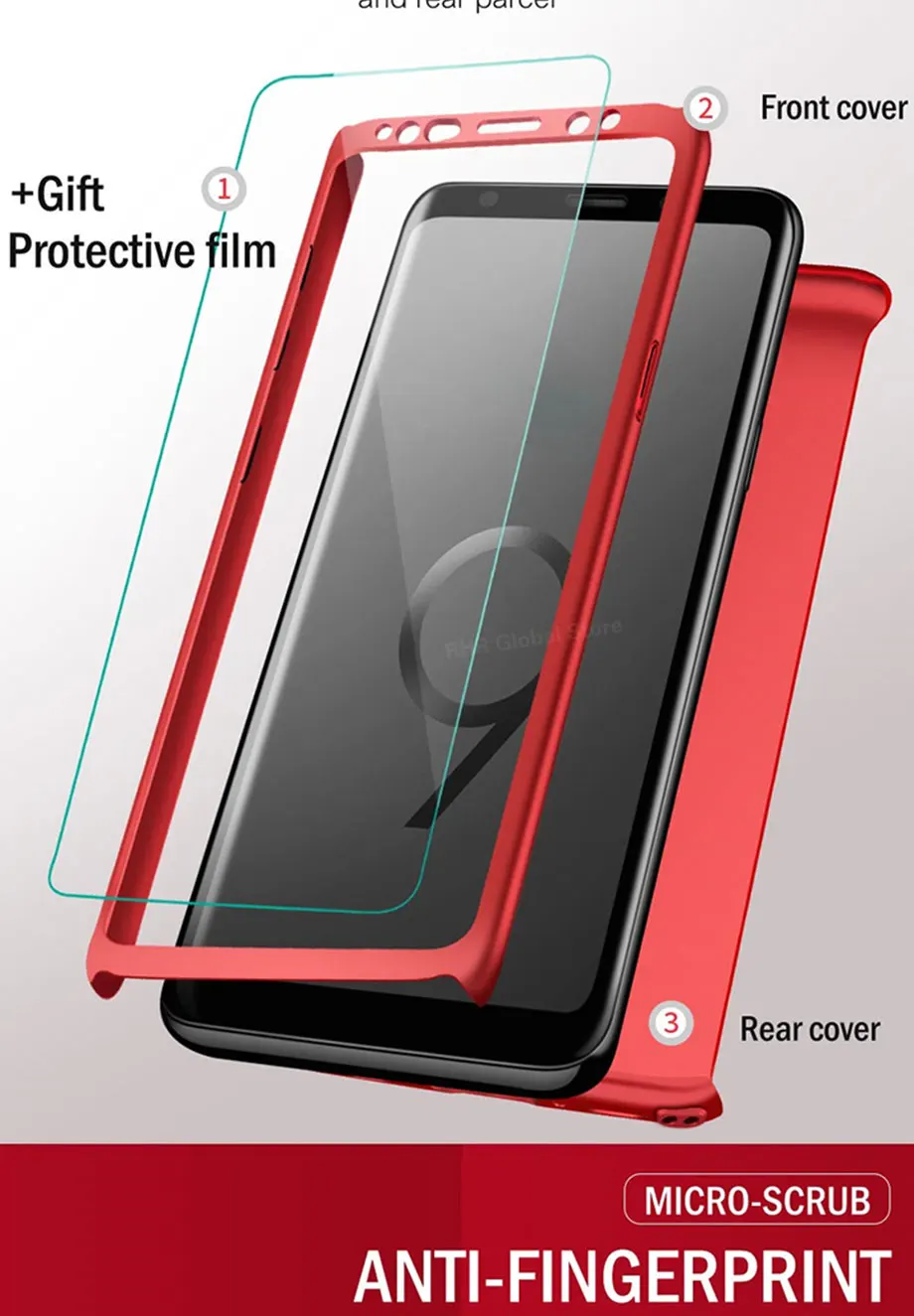 

360 Full Cover phone Case For Samsung Galaxy A6 A7 A8 A9 J4 J6 J8 Note 5 8 9 10 S6 S7 S8 S9 S10 Lite Pro Plus Edge 2018 Case