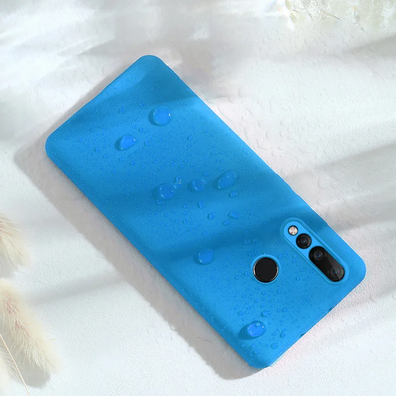 Чехол для huawei P Smart P Smart Plus Модный чехол s Liquid Silicone P Smart Z TPU Мягкий противоударный чехол Fundas - Цвет: SBlue