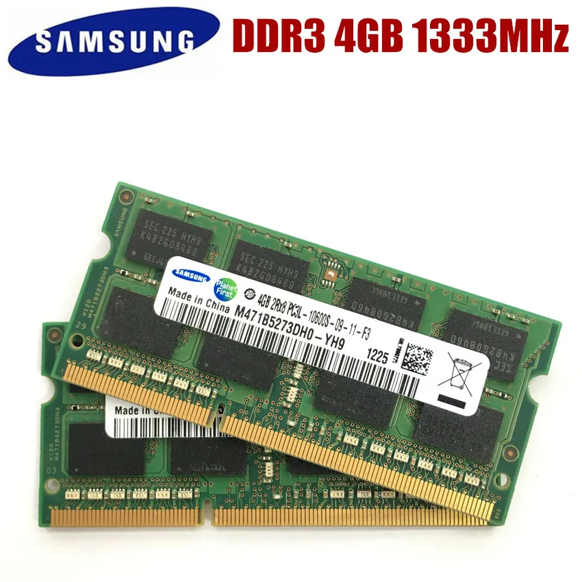 Модуль памяти для ноутбука SAMSUNG DDR3 ОЗУ 8 ГБ 4 Гб 2 1 PC3 10600S 1333 МГц МГц|Оперативная
