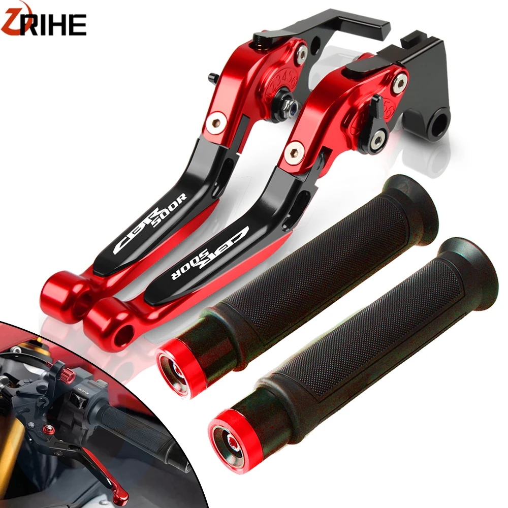 

For Honda CBR500R 2013 2014 2015 2016 2017 2018 2019 Motorcycle CNC Adjustable Extendable Brake Clutch Levers Handlebar Grips