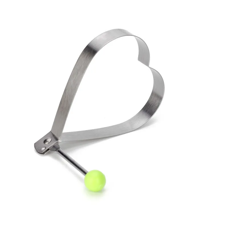 Обжаренное яйцо из нержавеющей стали в форме сердца искусственное украшение для