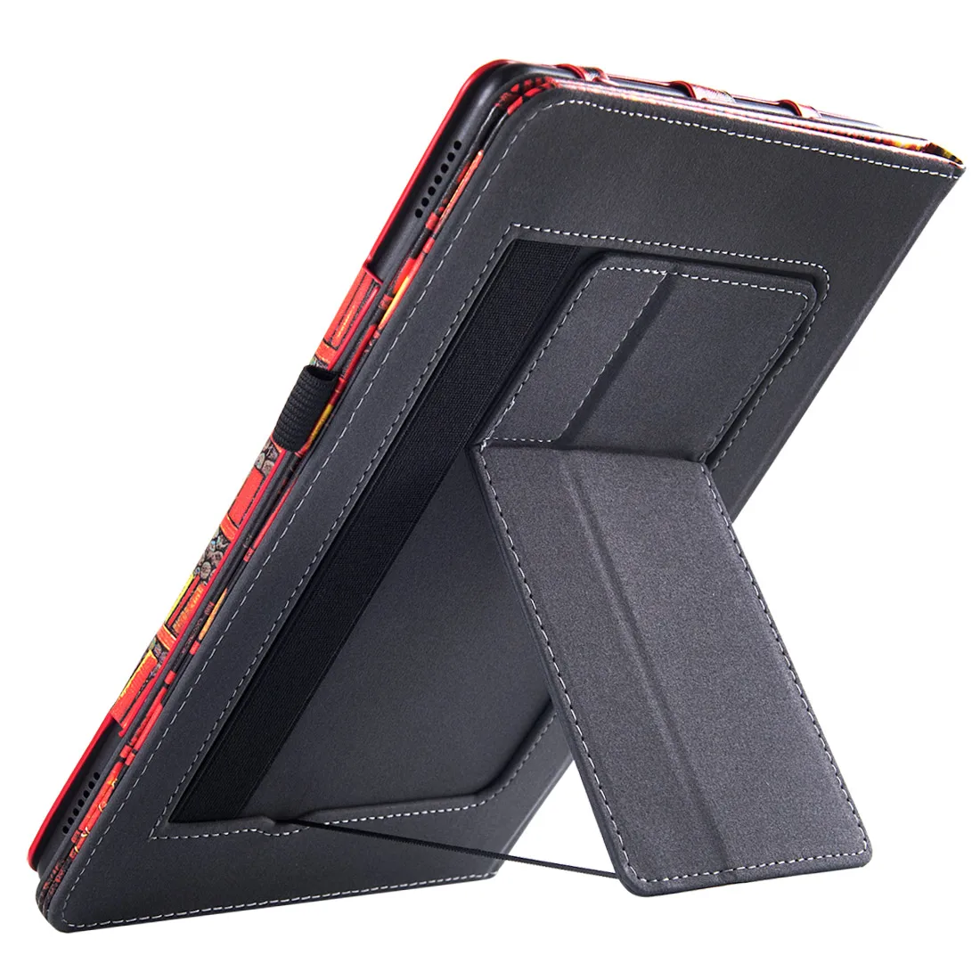 

BOZHUORUI All-New Fire HD 10 11th Gen/Fire HD 10 Plus 2021 Case - PU Leather Double Stand Cover with Hand Strap/Auto Wake/Sleep