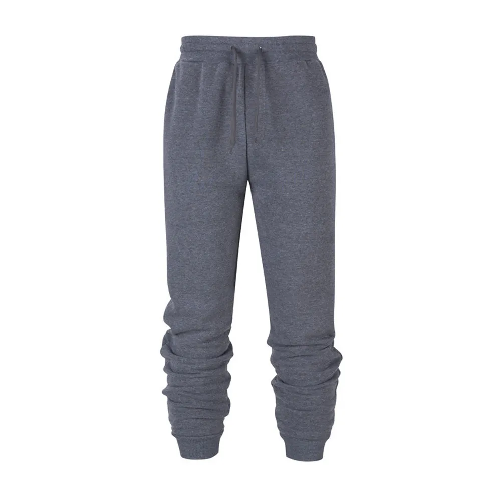 

Fashion Brand Men Solid Color Sweatpants Men's Simple Slim Wild Trousers Spring New Drawstring Casual Pants Male