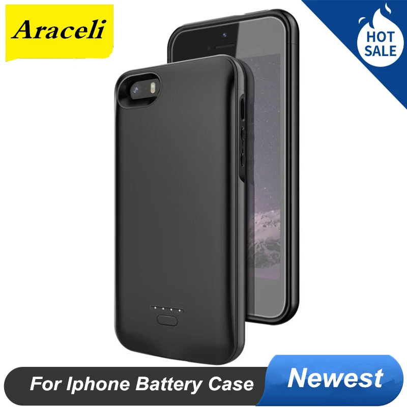 For Iphone 5 5S SE 6 6s 7 8 6S Plus X XS XR Max Battery Case Smart Audio Output Charger Power Bank | Мобильные телефоны и