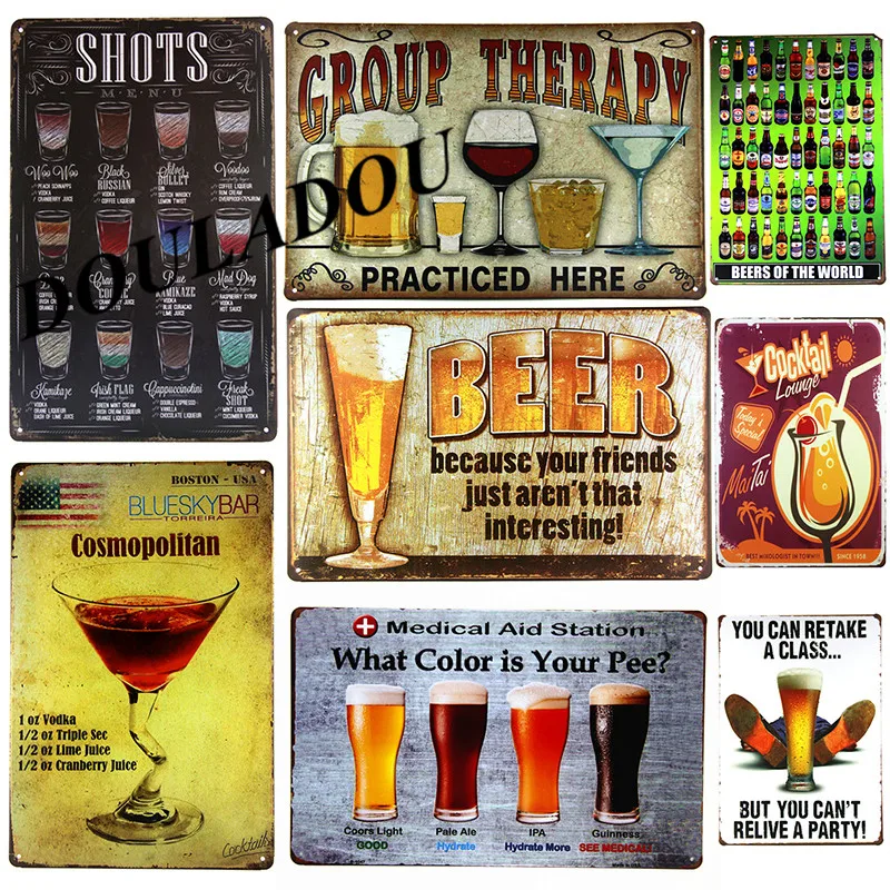 [Douladou] жестяной знак спиртовой пивной дом кафе гостиница ретро постер для пива