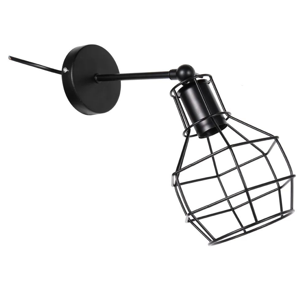 Винтажный промышленный настенный светильник светодиодный абажур в стиле ретро с