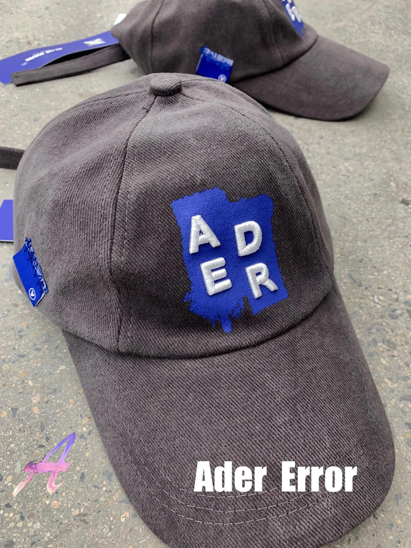 

Ader Error Baseball Cap Lovers Vintage Taupe Embroidery Logo Magnet Buckle Adjustable Baseball Cap Adererror Fashion Casual Hat