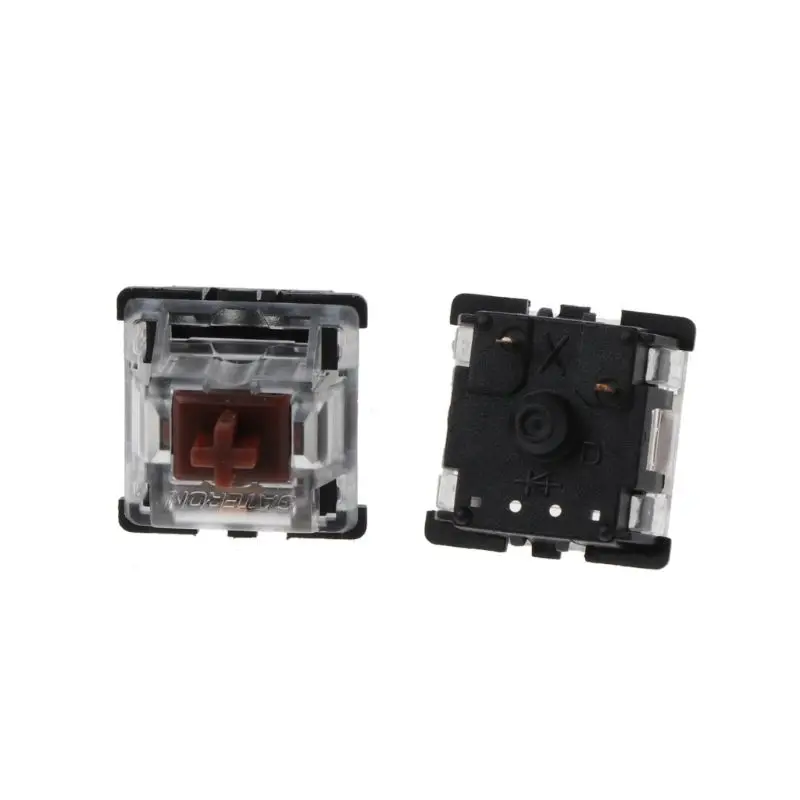 

10Pcs Mechanical Keyboard Gateron MX 3 Pin Brown Switch Transparent Case