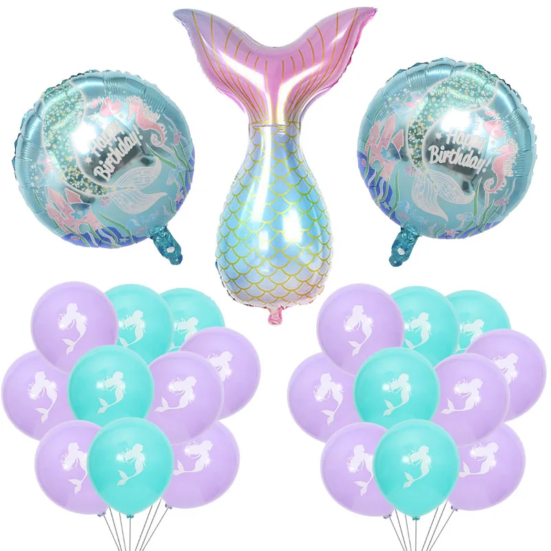 

Фольгированные шары с русалкой день рождения декоративный латексный шар тематическое свадебное украшение надувные гелиевые шары детский ...