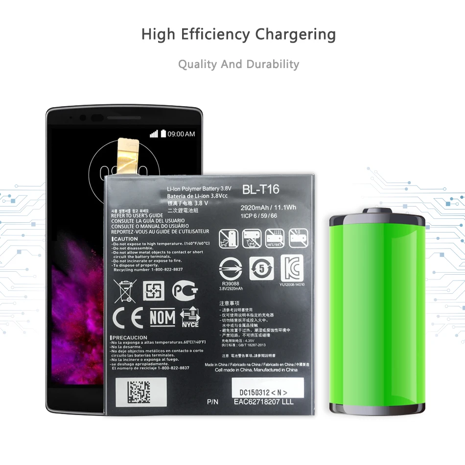 

Free Tool Original for LG BL-T16 Phone Battery for LG G Flex 2 H950 H955 H959 LS996 US995 3000mAh