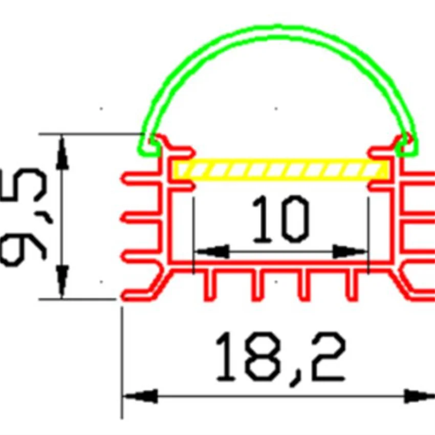 Бесплатная доставка 1 м/шт. 20 шт./лот светодиодный алюминиевый профиль для