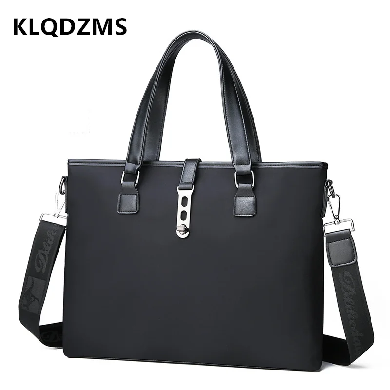 KLQDZMS New Briefcase Messengers Multifunctional Men's Business Bags Men Travel Handbags Simple Black Laptop-Bag Hot Sell
