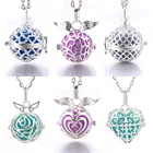 Новинка, подвеска с мексиканскими колокольчиками, полые крылья, винтажное ювелирное изделие, Музыкальный шар с ангелом, подвеска с ароматом для женщин