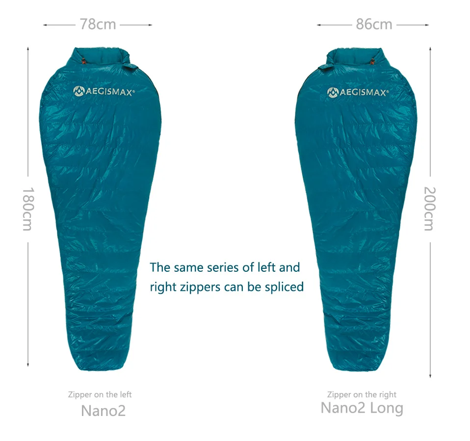 Сверхлегкая палатка AEGISMAX NANO2 белый гусиный пух спальный мешок для походов отдыха