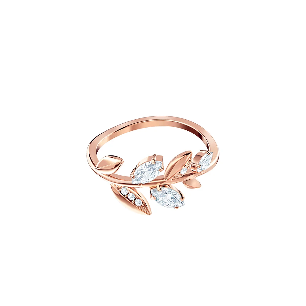 

SWA With Box Original Fashion Fewelry High Quality Exquisite Charm Rose Gold Leaf Shaped Pendant Necklace Jewelry Gift For Women