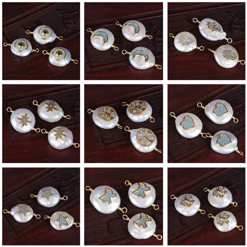 Бирюзовый синий мятный циркон выложенный разнообразными узорами подвески