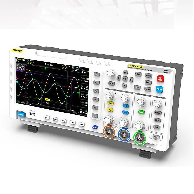 TZT FNIRSI-1014D двухканальный цифровой осциллограф 100 МГц 1GSa/s генератор сигналов с
