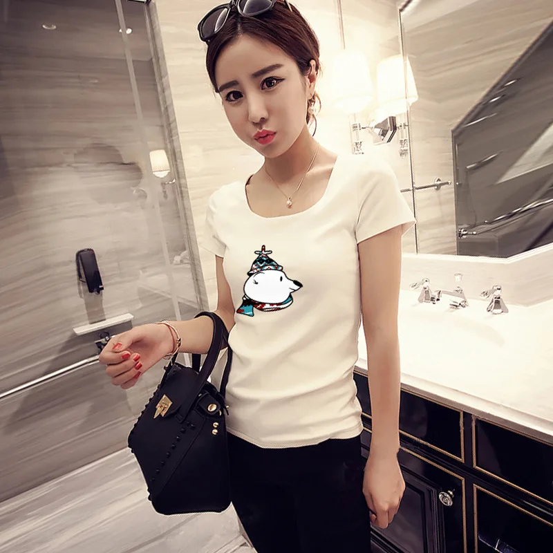 

2020 Tops T Shirt Women Cotton Female Tshirt beige