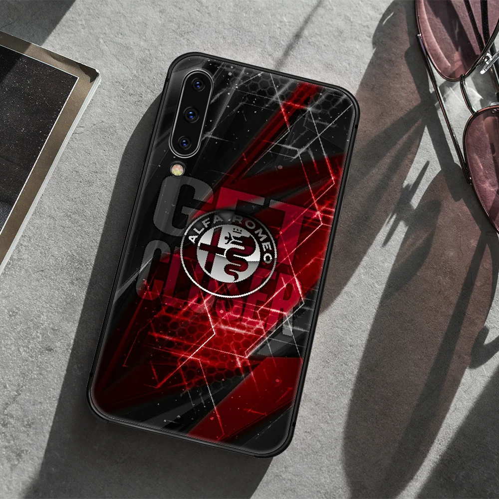 

Alfa Romeo car logo Phone Case Cover For Samsung Galaxy A10 A11 A20 E A21 A21S A30 A40 A41 A50 A51 A70 A71 A81 black Hoesjes