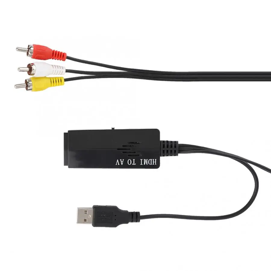 HD HDMI в AV видеоконвертер телеприставка к старому ТВ с кабелем 1 м для DVD/кабельной