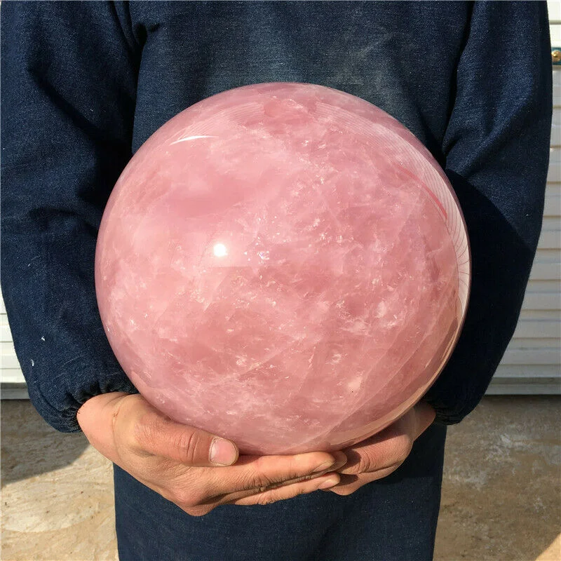 

Beautiful Natural Rose Crystal Ball Natural Crystal Energy Ball Reiki Healing Room Decoration Home Decoration