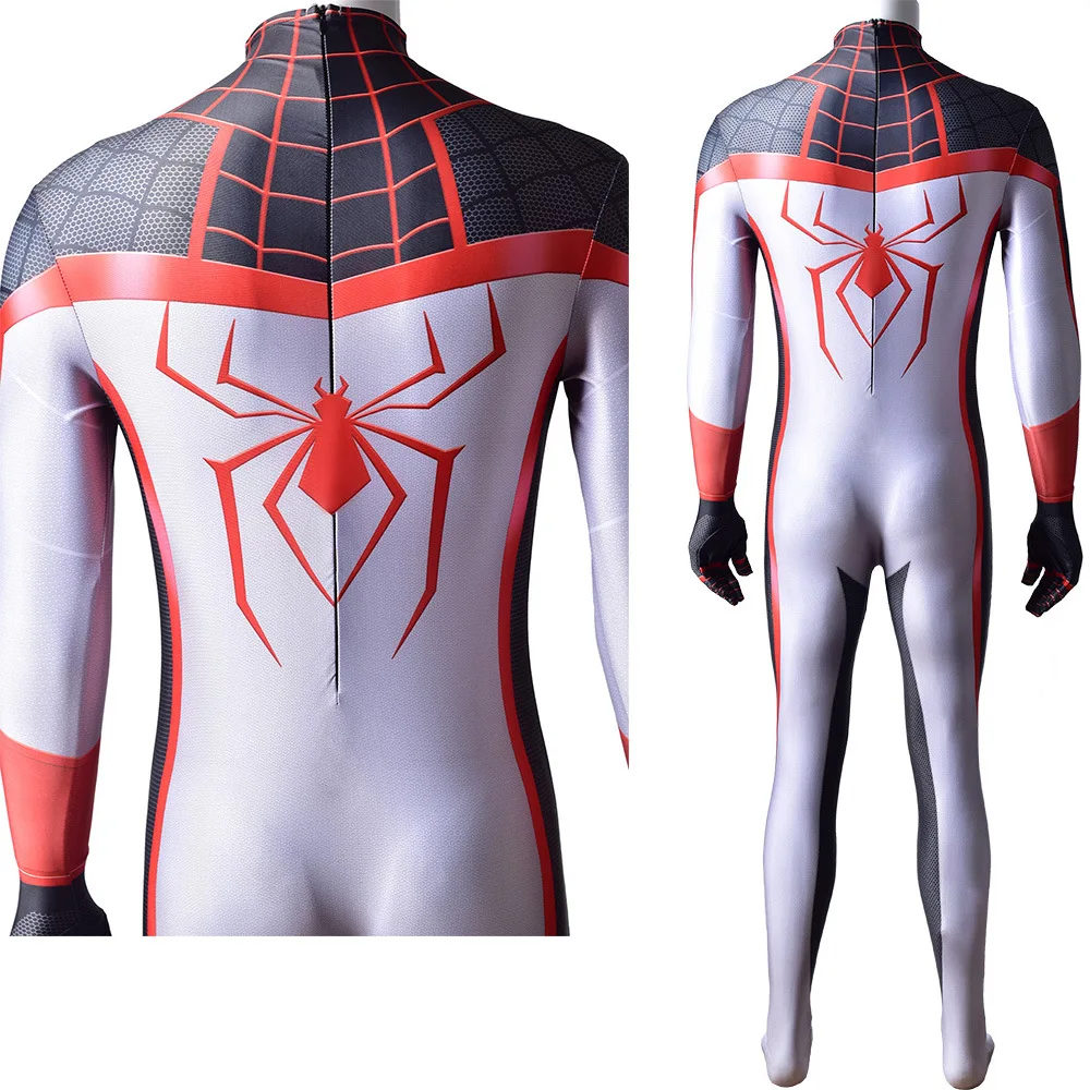 

Superhero PS5 Game Costume Cosplay Zentai Jumpsuit Super-Verse Miles Morales Bodysuit Halloween Costume for Adult/kids Disfraces